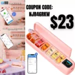 Smart Pill Organizer with Alarm, Bluetooth Daily Once a Day Pill Box 7 Day with APP
