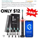 Smart Ultrasonic Whitening Electric Toothbrush for Adults – Bluetooth Electric Toothbrush