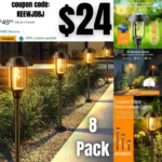 Solar Pathway Lights Outdoor, 8 Pack Upgraded Outdoor Solar Lights for Outside