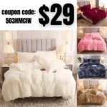 Tie Dye Printed Faux Fur Bedding Set Modern Abstract Shaggy Plush Duvet Cover with Pillow Sham, Ultra Soft Warm and Durable