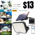 Ultra Outdoor Solar Lights, 4000LM Motion Sensor Solar Flood Lights with Remote Control