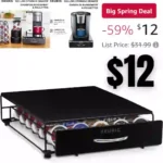 Under Brewer Storage Drawer, Coffee Pod Storage, Holds Upto 35 Keurig