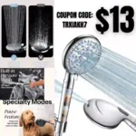 Veken Filtered Shower Head with Handheld, 10 Layer Filters Showerhead, Hard Water Softener