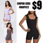 Womens Casual Jumpsuits Cap Sleeve Bodycon Unitard Rompers One Piece Jumpsuit