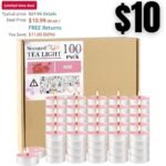 100 Pcs Scented Tealight Candles Pink for Home,Mini Votive Candles Bulk