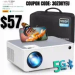 1080P HD Projector, WiFi Bluetooth Projectors