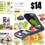 12 in 1 Pro Vegetable Chopper with Container, Multifunctional Veggie Chopper Dicer