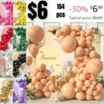 154pcs balloons kit