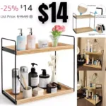2 Tier Bathroom Countertop Organizer,Countertop Organizer