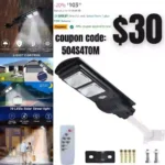 200w Solar Flood Street Light Dusk to Dawn, Security Lighting Ip65 Waterproof