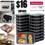 20PACK Compartment Meal Prep Containers with Lids