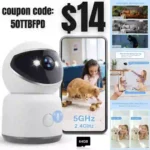 2K Indoor Pet Camera – 4MP 5G & 2.4G Wireless Indoor Security Camera with Phone App for Home Security with Night Vision
