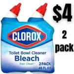 2pack Clorox Toilet Bowl Cleaner, Rain Clean
