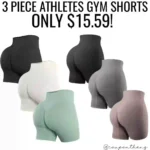 3 Pieces Biker Shorts Women Scrunch Butt Workout Shorts Womens Butt Lifting Athletic Gym Yoga Shorts for WomenSPICE UNION 3 Pieces Biker Shorts Women Scrunch Butt