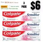 3PACK Colgate Whitening Toothpaste for Sensitive Teeth