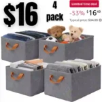 4pack Storage Bins Baskets for Organizing
