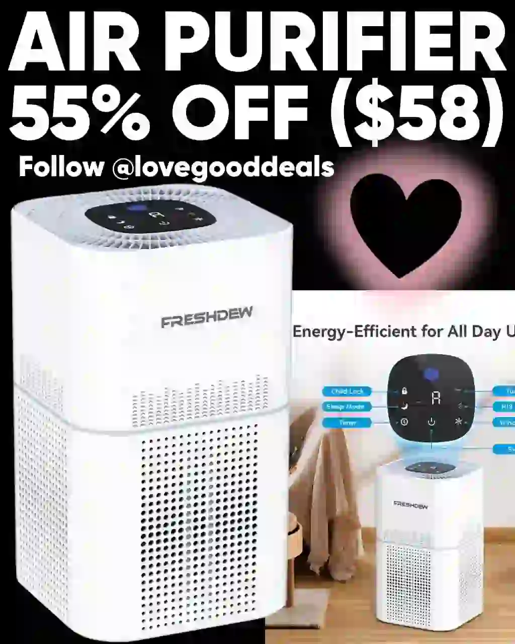 Air purifier for home large room