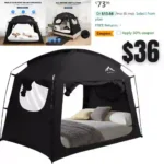Bed Tent for Indoor Portable Light Reducing Twin Size Canopy Tents