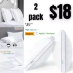 Bedufsar Bed Pillows for Sleeping, Queen Size Pillows Hotel Quality Set of 2