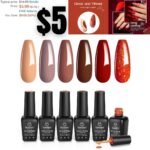 Beetles Red Gel Nail Polish Set, Caramel Collection