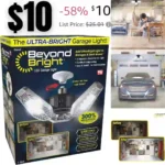 Beyond Bright LED Ultra-Bright Garage Light – 3 Adjustable Panels