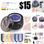 Brazilian Waxing Kit, KeShi Wax Warmer for Painless Hair Removal with 5 Bags