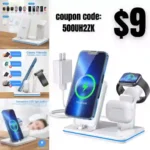 Charging Station for Apple Products, QI Fast 3 in 1 Charging Stand