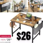 Computer Office Desk 32 Inch Kids Student Study Writing Work with Storage Bag