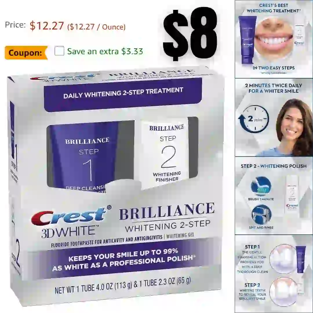 Crest 3D White Brilliance 2 Step Kit