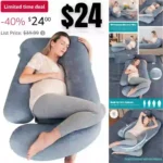 Cute Castle Pregnancy Pillows, Soft U-Shape Maternity Pillow with Removable Cover