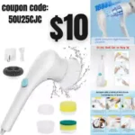 Electric Cleaning Brush Scrub Brush,Portable Scrub Brush Brush Bring 5 Replaceable Brush