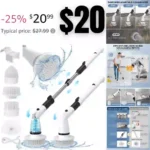 Electric Spin Scrubber Cordless Scrubber Brush with Long Handle