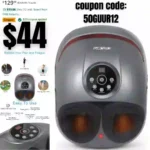 Foot Massager with Heat & Air Compression for Foot Deep Shiatsu Kneading Massage with 3 Intensities 2 Modes