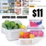 Fruit Vegetable Storage Containers for Fridge,3 PCS Produce Saver Containers for Refrigerator Organizer Bins