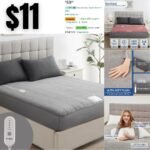 Heated Mattress Pad Full Size – Coral Fleece Electric Heated Mattress Pad with Single Controller