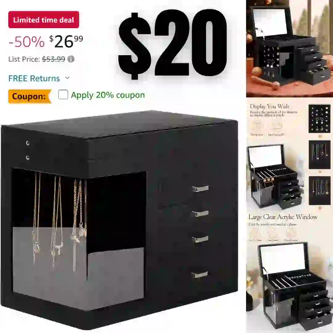 Vanity Desk Set with LED Lighted Mirror & Power Outlet, Makeup Vanity Table with 4 Drawers,Storage Bench