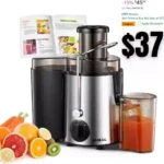 Juicer Machines, Aiheal Juicer Whole Fruit and Vegetables with 3 Speed Control
