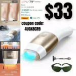 Laser Hair Removal with Ice Cooling Function for Women and Men,Painless IPL Hair Removal Device