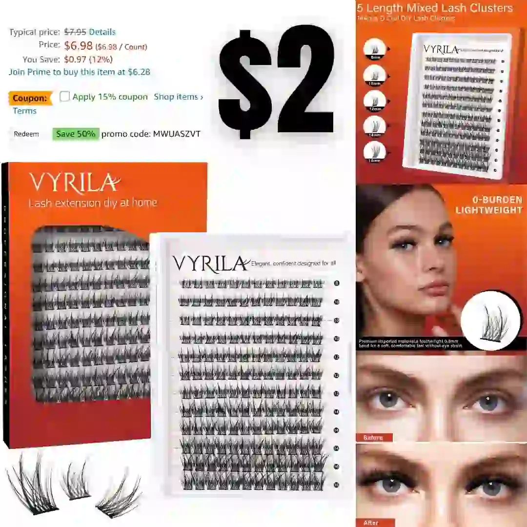 Lash Cluster 144pcs Individual Lashes,8-16mm Diy Lash Extension