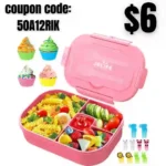 Lunch Box Kids Bento Box – 1300ml Larger-Style Kid Lunch Containers Leak