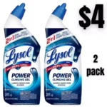 Lysol Power Toilet Bowl Cleaner Gel, For Cleaning and Disinfecting, Stain Removal