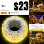 Outdoor Christmas 500LEDs String Lights,197FT Christmas Fairy Light with 8 Lighting Modes