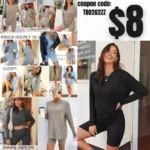 Pajamas 2 Piece Lounge Sets Ribbed Knit Matching Outfits Long Sleeve
