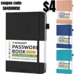 Password Book with Alphabetical Tabs, Hardcover Password Keeper