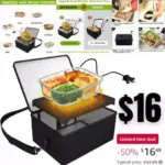 Portable Oven, 110V 90W Portable Food Warmer Personal Portable Oven Mini Electric Heated Lunch Box
