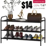 Shoe Rack, 3 Tier Shoe Organizer
