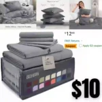 Silky Soft Sheet Set – Luxury 6 Piece Bed Sheets for Queen Size Bed, Secure-Fit Deep Pocket Sheets with Elastic