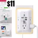 Surge Protector, Multi Plug Outlet Extender with Night Light