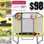 Trampoline for Kids, 5ft Mini Toddler Indoor & Outdoor
