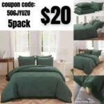Twin Comforter Set Green Boho Bedding Comforter Sets Bed in a Bag 5 Pieces